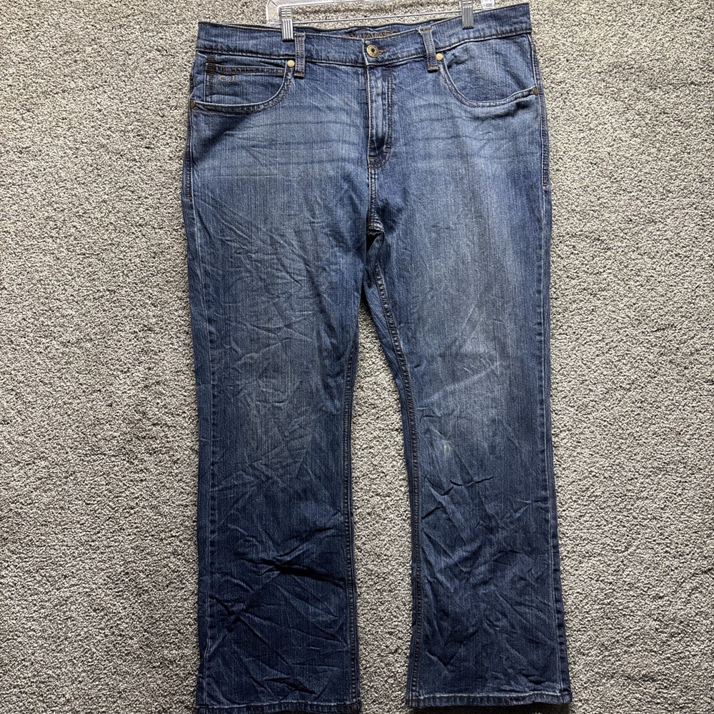 Cody James Jeans Men 38x32 Bootcut Flare‎ Western Faded Double Back Pockets
